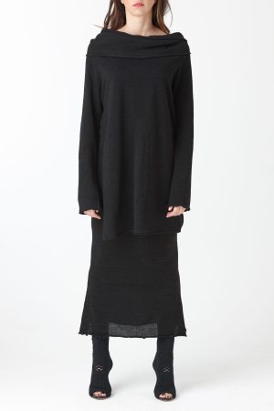 pulover cu gat larg pentru femei produs de A.M.Couture