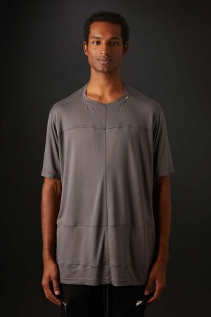 Tricou Tagli de culoare gri fabricat manual din jersey